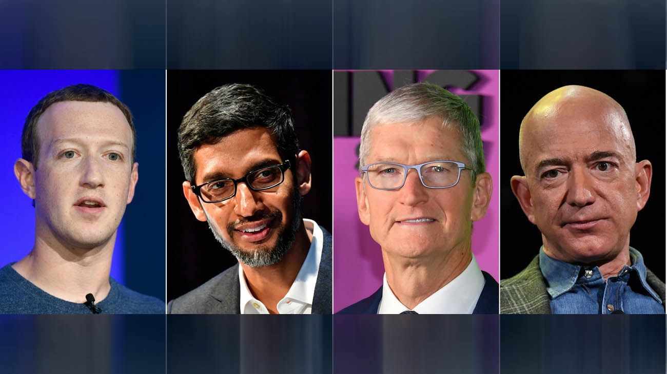 Facebook, Google, Apple y Amazon contestaron preguntas durante cinco horas