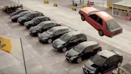 El "vuelo" del Flaco Traverso con la Renault Fuego. Captura de Youtube.