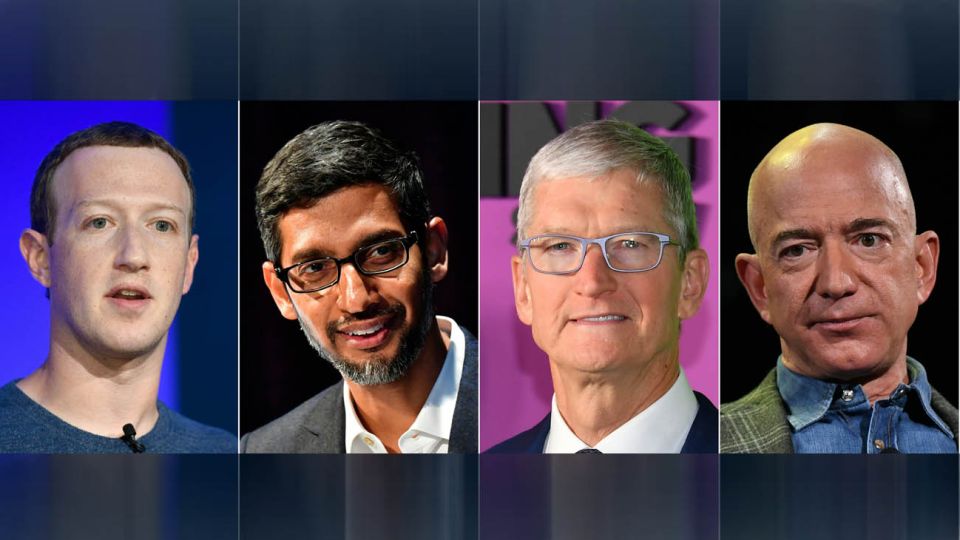 Mark Zuckerberg Jeff Bezos Tim Cook Sundar Pichai 20200728