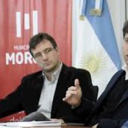 El intendente de Morón con el gobernador Axel Kicillof.  | Foto:Morón