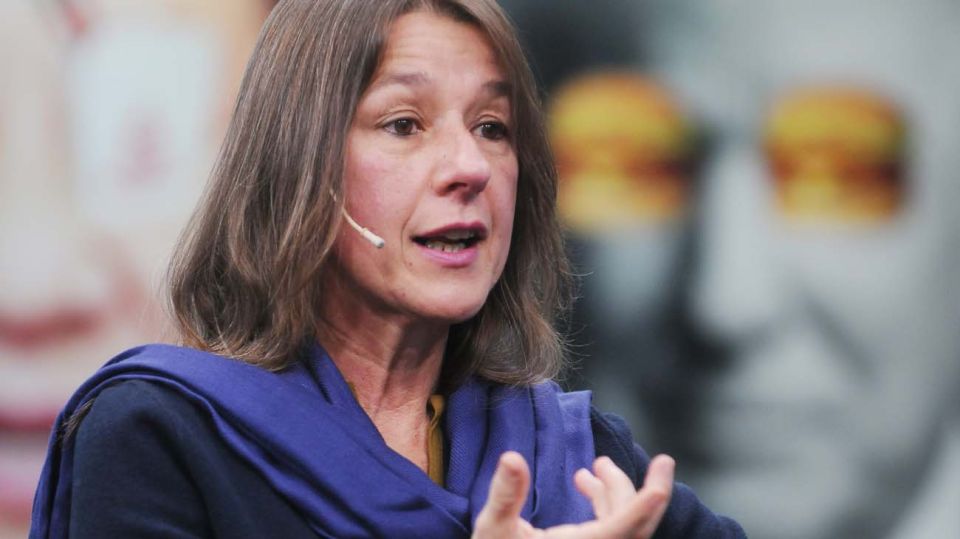 La ministra de Seguridad Sabina Frederic, en la entrevista con Jorge Fontevecchia.