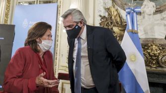 Elena Highton de Nolasco, con el presidente Alberto Fernández.