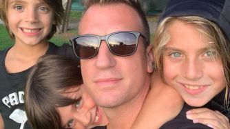 Maxi Lopez y sus hijos