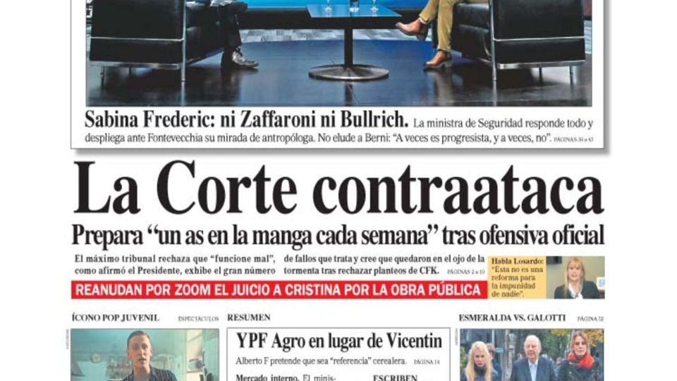 tapa del Diario PERFIL domingo 2 de agosto de 2020