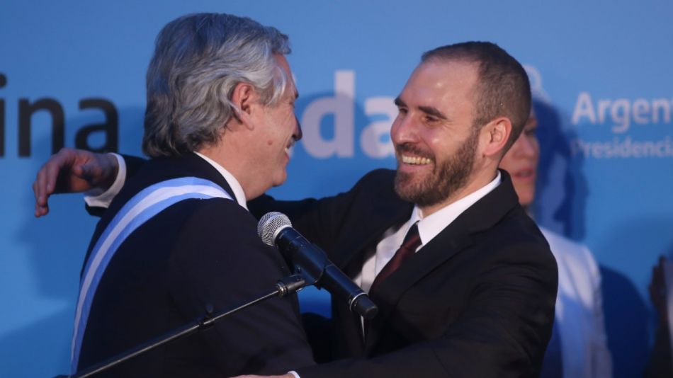 El presidente Alberto Fernández y el ministro de Economía Martín Guzmán