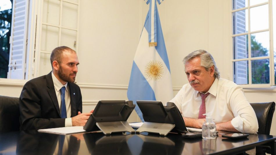 El presidente Alberto Fernández y el ministro de Economía Martín Guzmán