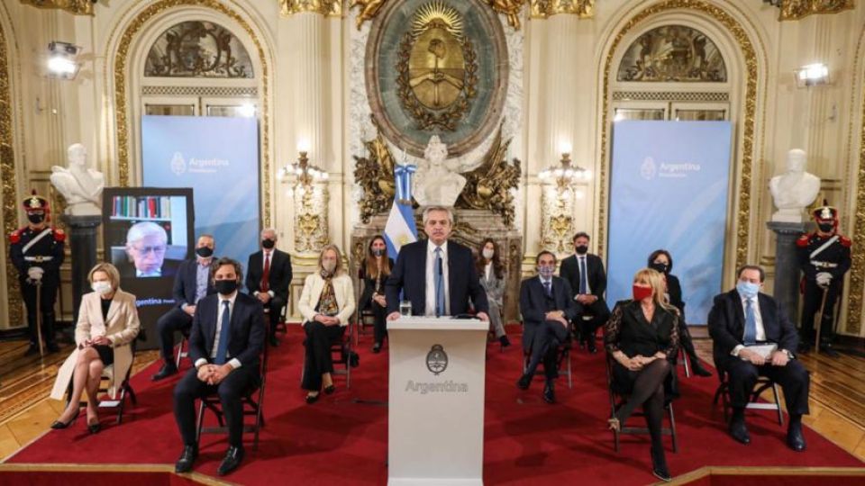 Alberto Fernández en la presentación de la reforma judicial.