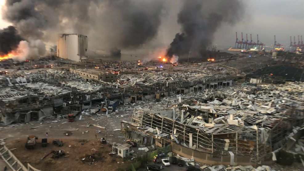 Fuerte explosión en Beirut, Líbano.