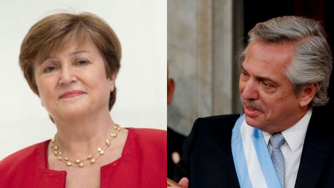 IMF Managing Director Kristalina Georgieva and President Alberto Fernández.