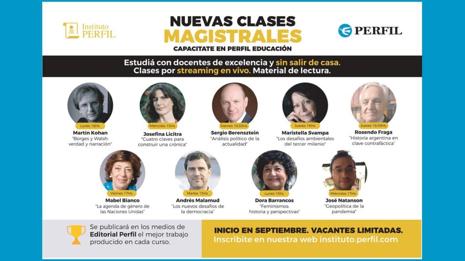 Clases Magistrales por el Ciclo de septiembre 20200807