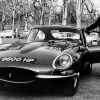 William Lyons, fundador de Jaguar, en la presentación del E-type en Parc des Eaux Vives, Ginebra, en 1961. Crédito: JDHT.