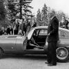 William Lyons, fundador de Jaguar, en la presentación del E-type en Parc des Eaux Vives, Ginebra, en 1961. Crédito: JDHT.