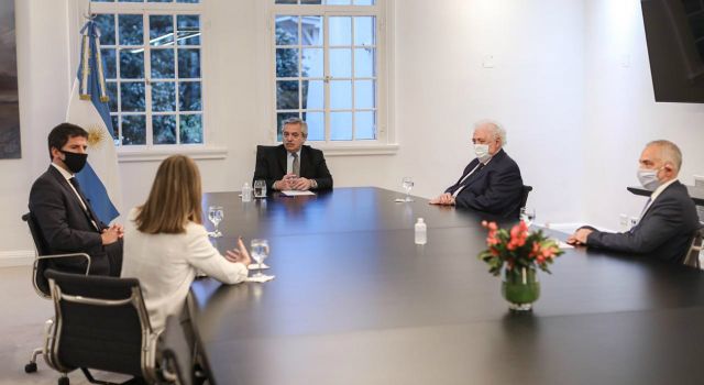 23 de julio de 2020. Alberto Fernández recibió a directivos del laboratorio AstraZeneca.