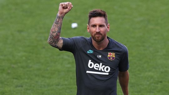 Lionel Messi está de vuelta en las prácticas con el Barcelona. // FC Barcelona