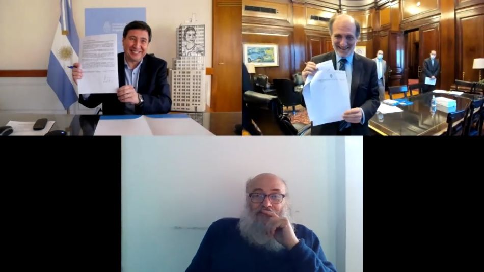 Daniel Arroyo, Eduardo Hecker y Emilio Pérsico