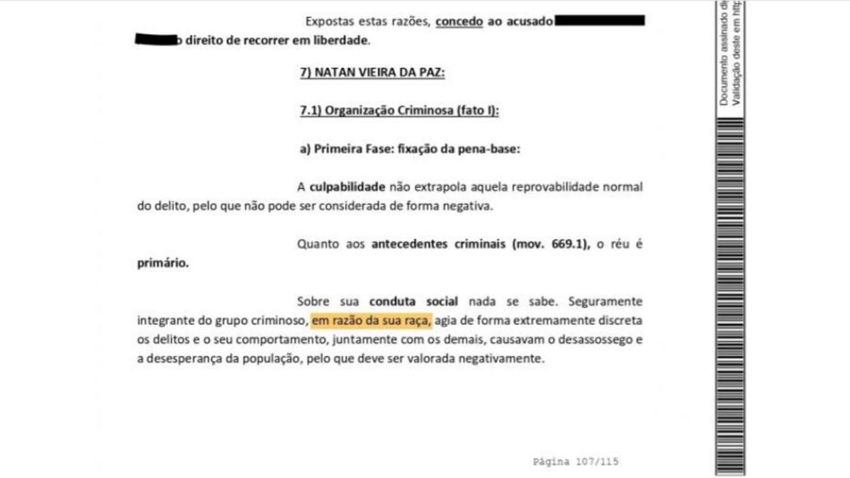 Jueza brasileña condenó a un hombre por su color de piel 20200813