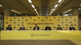 Conferencia de prensa en la tarde del viernes 14 de agosto de Rodríguez Larreta.