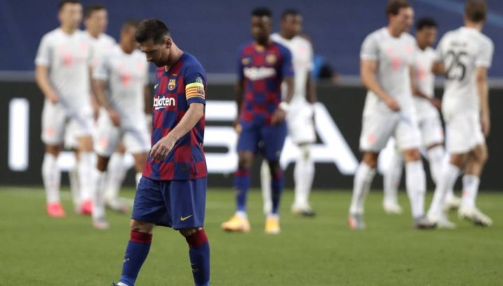 La tristeza de Messi lo dice todo: Bayern Munich golea al Barcelona.