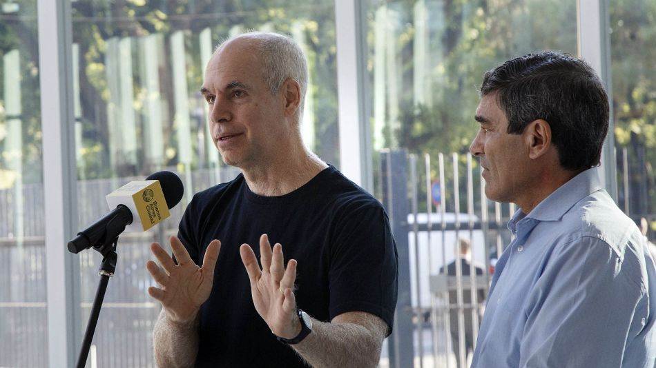 El ministro Quirós, junto al jefe de Gobierno porteño Horacio Rodríguez Larreta.