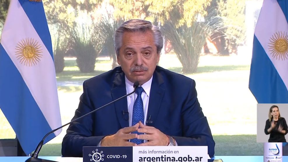 El presidente Alberto Fernández anuncia una nueva etapa del aislamiento social 20200814