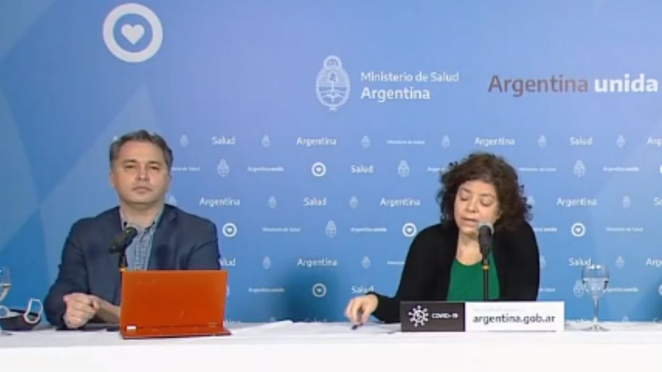 Carla Vizzotti y Alejandro Costa en el Reporte Matutino de coronavirus.