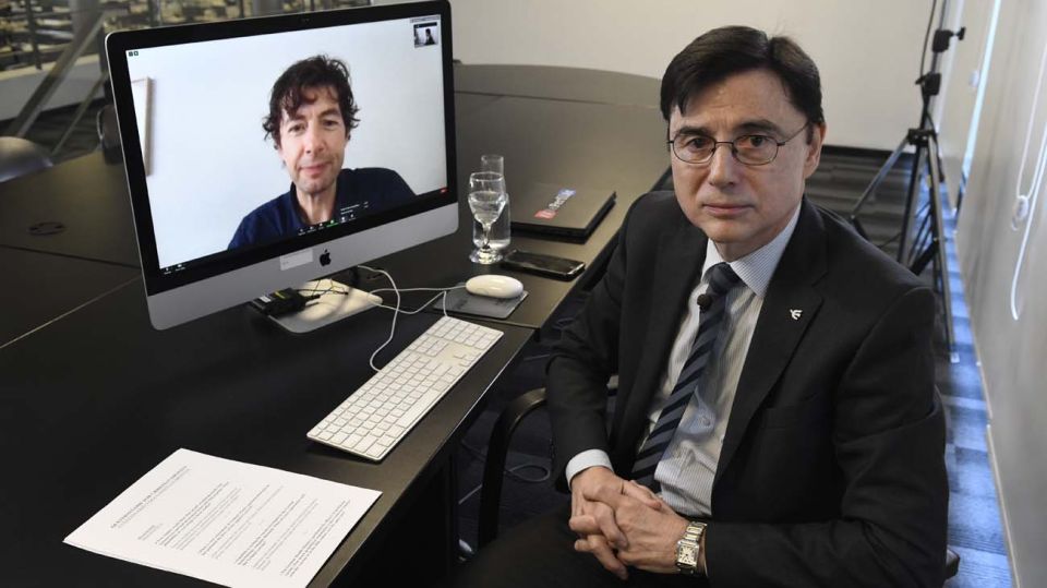 Christian Drosten, en la entrevista con Jorge Fontevecchia.