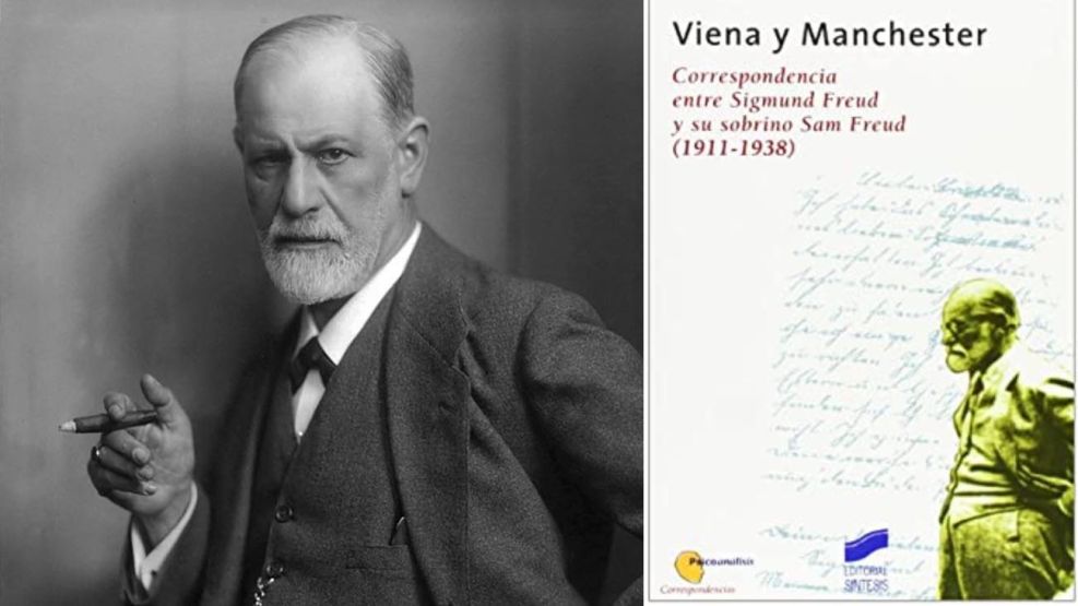 Sigmund Freud y tapa del libro “Viena y Manchester 20200817