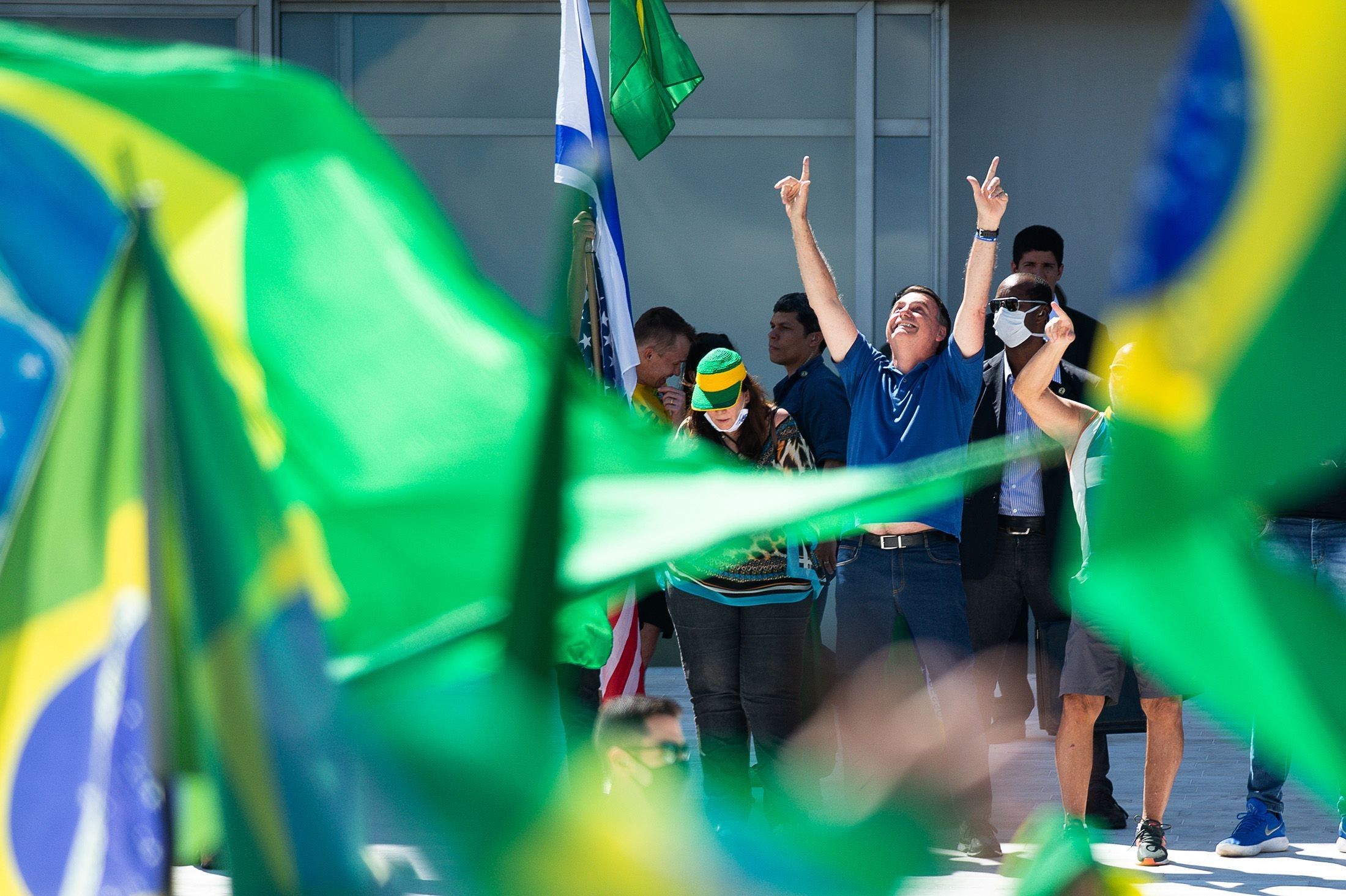 Brazil President Jair Bolsonaro Participates In Rally Against the Congress and the Supreme Court Amidst the Coronavirus (COVID - 19) Pandemic