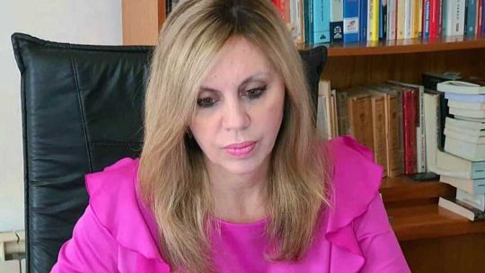 La titular de la Comisión de Asuntos Constitucionales del Senado.