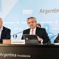 Alberto Fernández, Horacio Rodríguez Larreta y Axel Kicillof | Foto:Cedoc