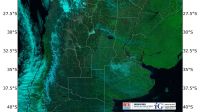 Imagen satelital de los incendios en Argentina.