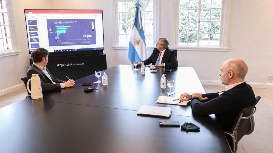 Alberto Fernández, Axel Kicillof, Rodríguez Larreta
