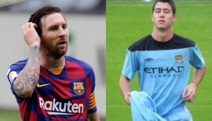 Lionel Messi y Ezequiel D'Angelo