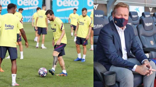 El dolor de ya no ser. Leo en el entrenamiento del Barcelona ya es parte del pasado. Koeman, el flamante entrenador, lo espera.