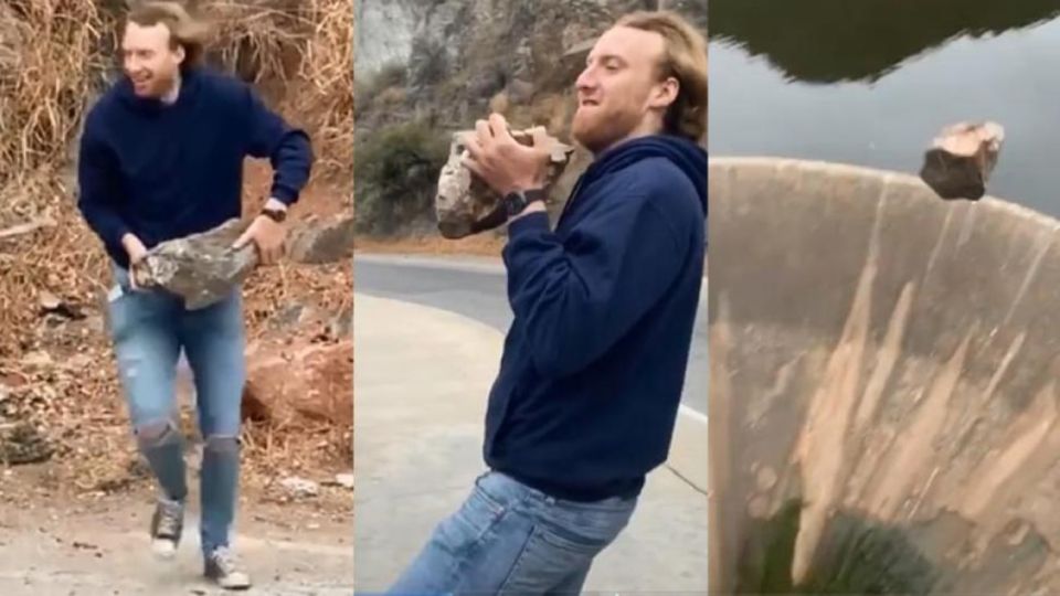 Joven arrestado por tirar una piedra al embudo del Dique San Roque en Córdoba.
