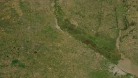 Las imágenes registradas por la NASA no detectan ningún foco de incendio en la zona.