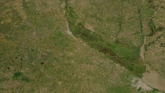 Las imágenes registradas por la NASA no detectan ningún foco de incendio en la zona.