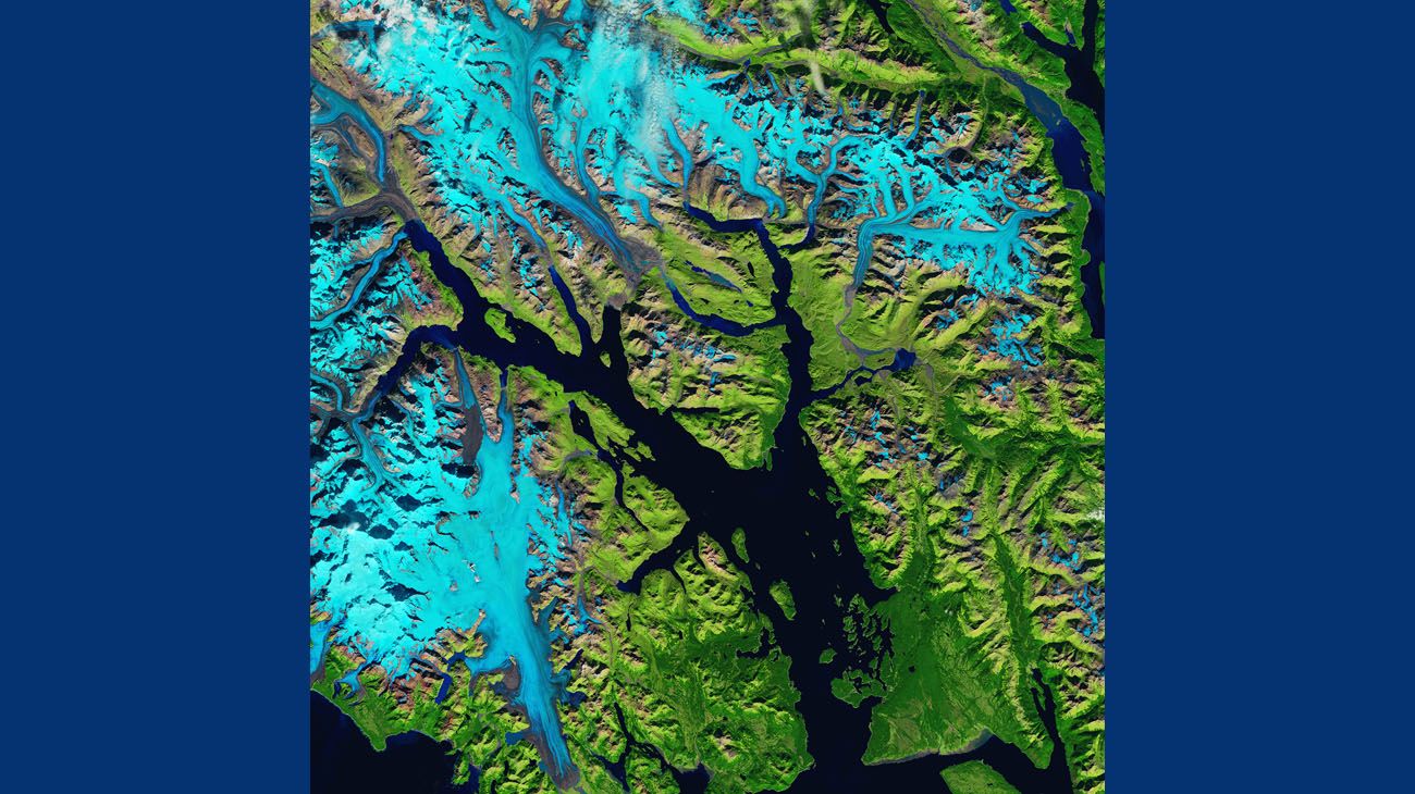 Imágenes comparativas del Glaciar