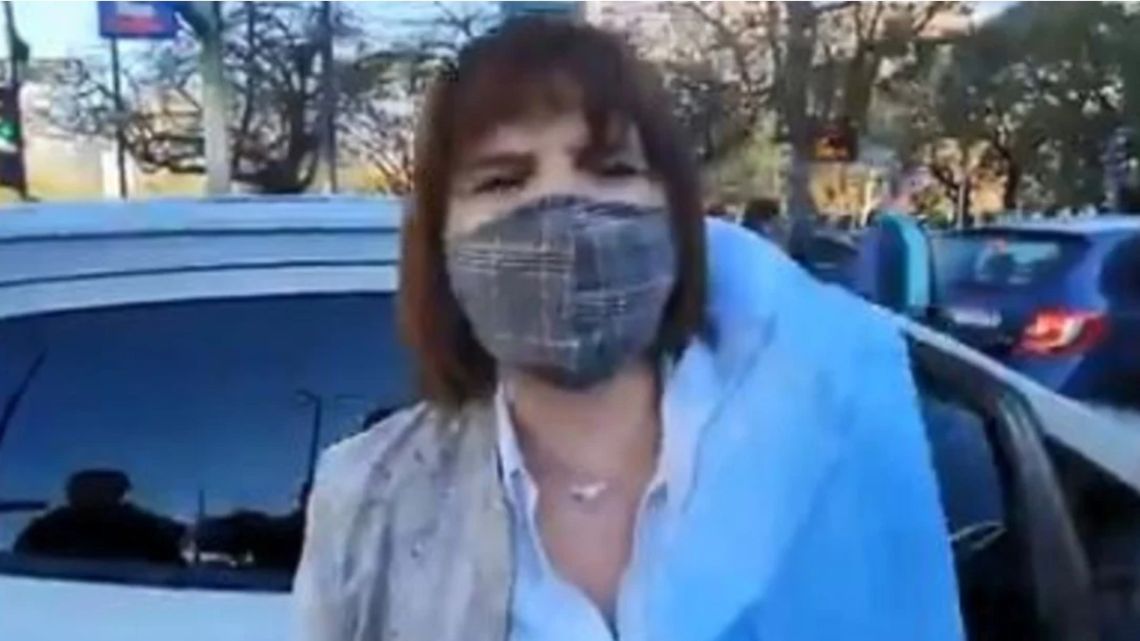 Patricia Bullrich, pictured at the 17A anti-government rally.