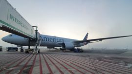 El primer vuelo post pandemia de American Airlines hacia la Argentina aterrizó en Ezeiza a las 7:05 del 10 de septiembre de 2020 con 195 pasajeros a bordo.