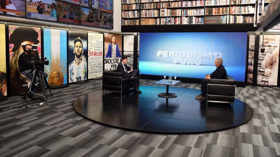 Emilio Monzó, en la entrevista con Jorge Fontevecchia.