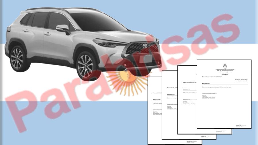 Toyota Corolla Cross registrado en la Argentina