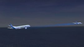 La intención de Airbus es ahorrar un 15% de combustible en el avión que vuela atrás.