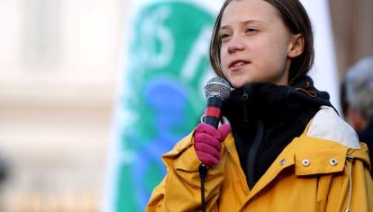A una semana de la marcha internacional del clima, Greta Thunberg, habla en conferencia de prensa.