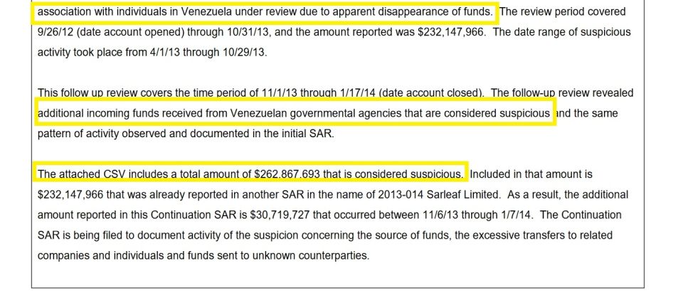 Reporte de Operaciones Sospechosas de Sareaf