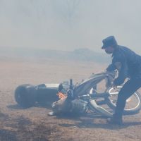 Damian De Santo combatió el incendio
