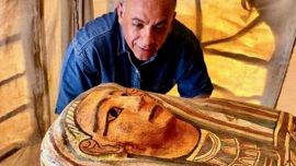 Los arqueólogos descubrieron a estos 14 sarcófagos en el mismo lugar que los anteriores.