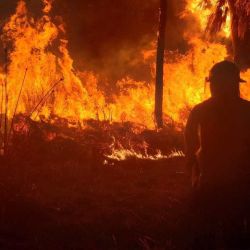 Los incendios entre las localidades de La Cumbre y Villa Giardino continúan activos.