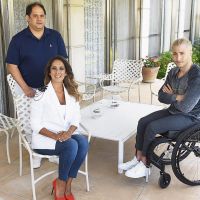 VANESA Y FELIPE noble herrera solidarios con el nadador lucas poggi