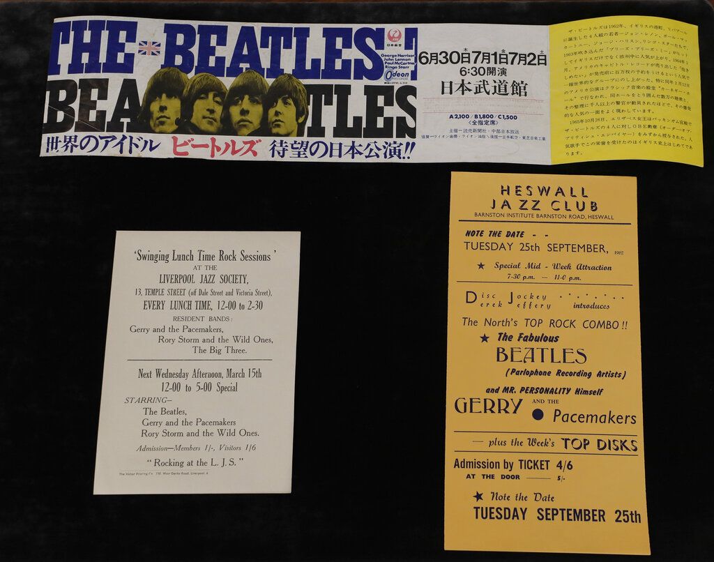 Subasta en Sotheby's de unos 60 artículos de los Beatles, por los 50 años de la disolución de la mítica banda.